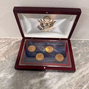 2011 Uncirculated US Presidential Dollar Set US Commemorative Gallery Wood Box